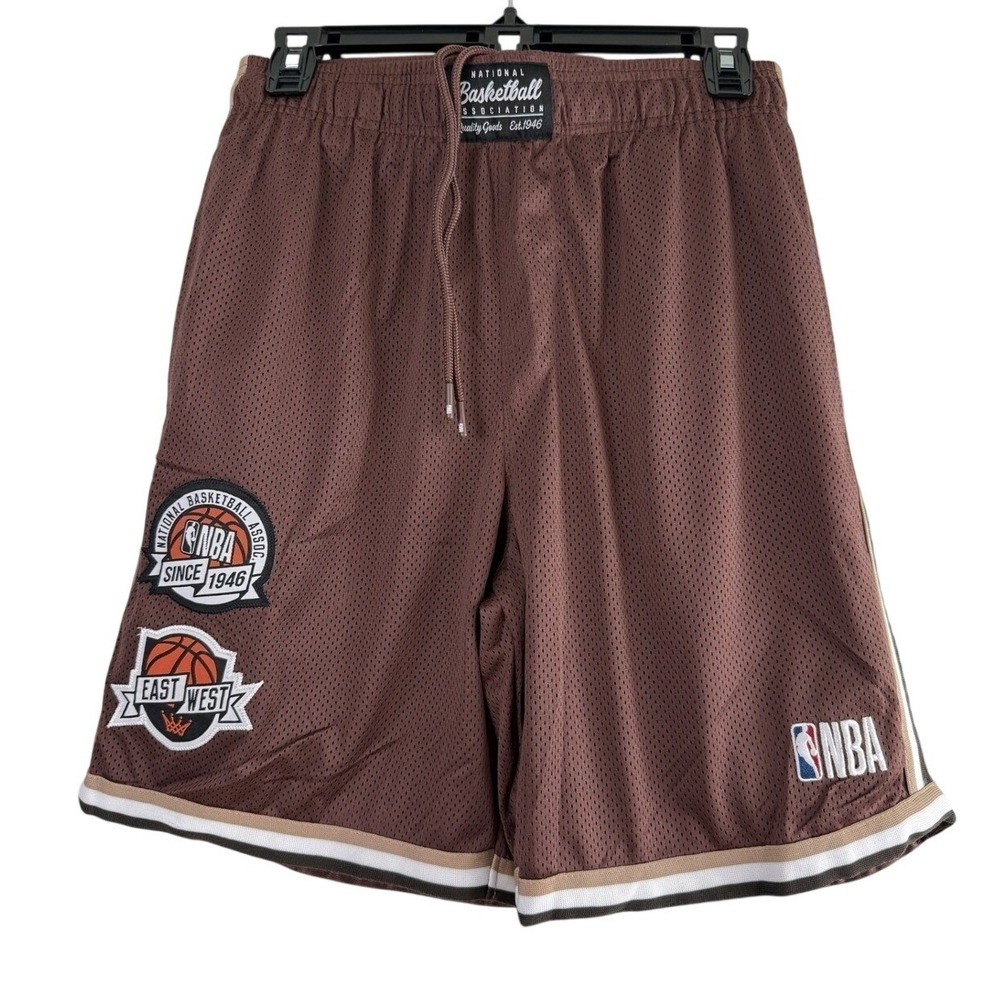 NBA The Proof Short Classic Fit Basketball Mesh Shorts Brown Mens Small NWT